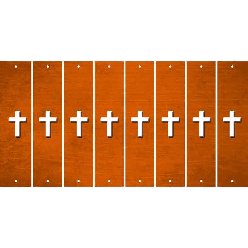 Orange Oil Rubbed Cut Fun Strips (Set of 8) CROSS