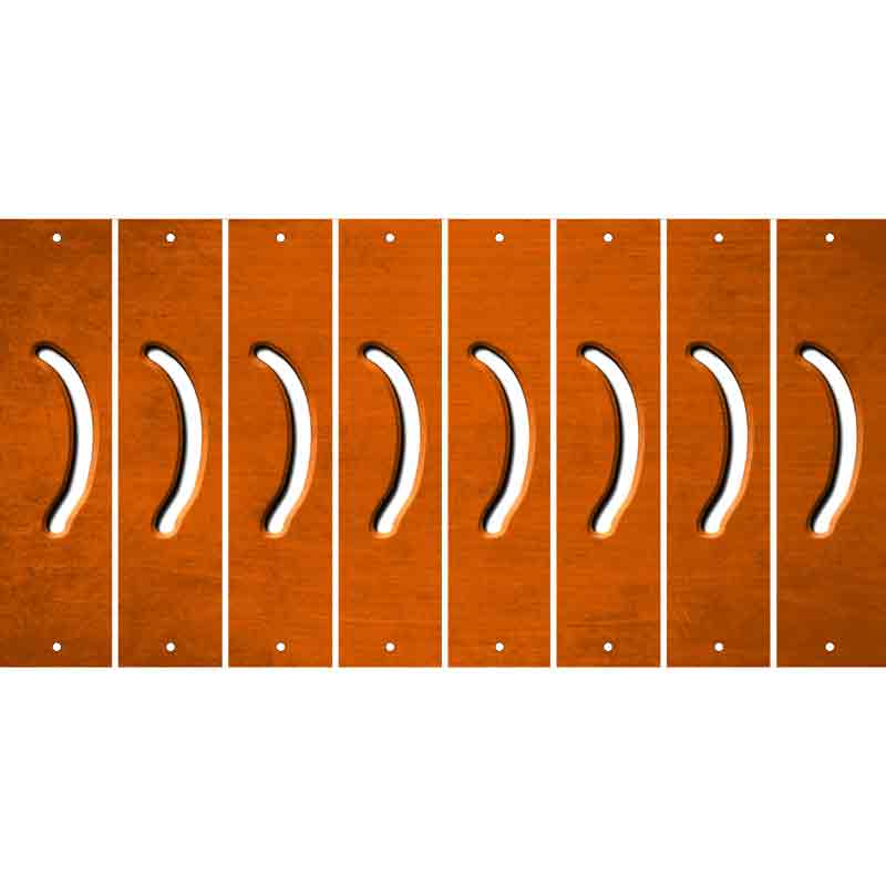 Orange Oil Rubbed Cut Fun Strips (Set of 8) 2ND AMENDMENT