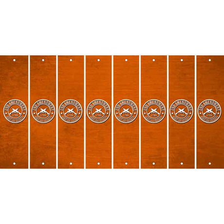 Orange Oil Rubbed Cut Fun Strips (Set of 8) ACOUSTIC GUITAR