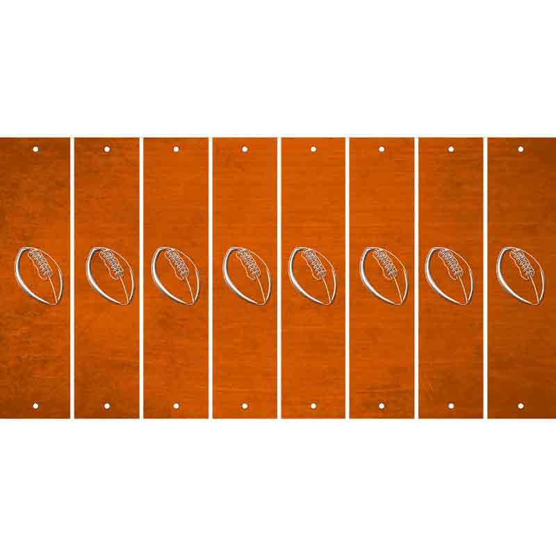 Orange Oil Rubbed Cut Fun Strips (Set of 8) FOOTBALL