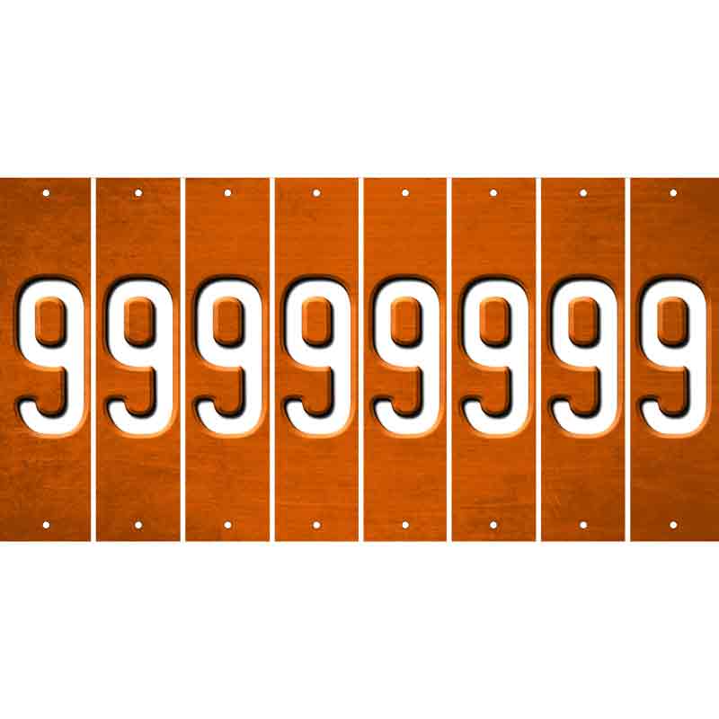 Orange Oil Rubbed Cut Fun Strips (Set of 8) BLANK