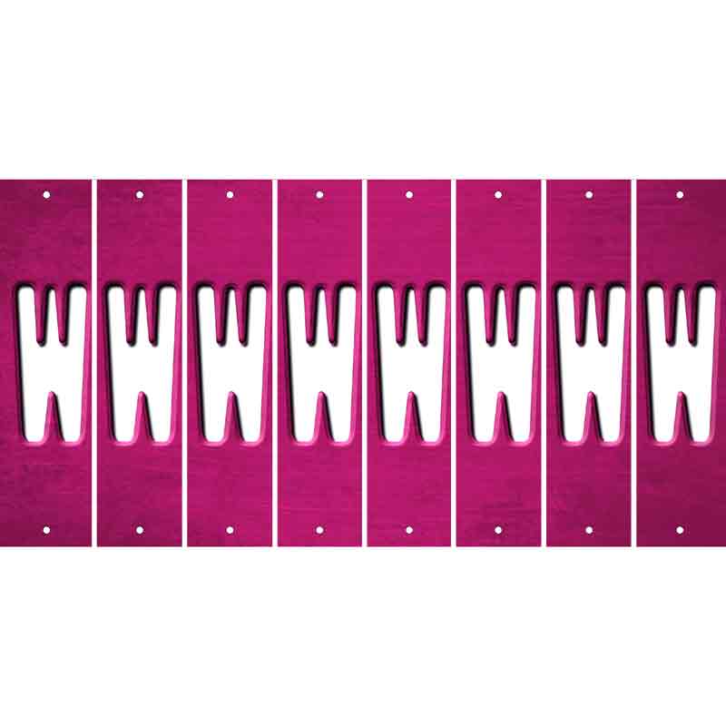 Pink Oil Rubbed Cut Fun Strips (Set of 8) X