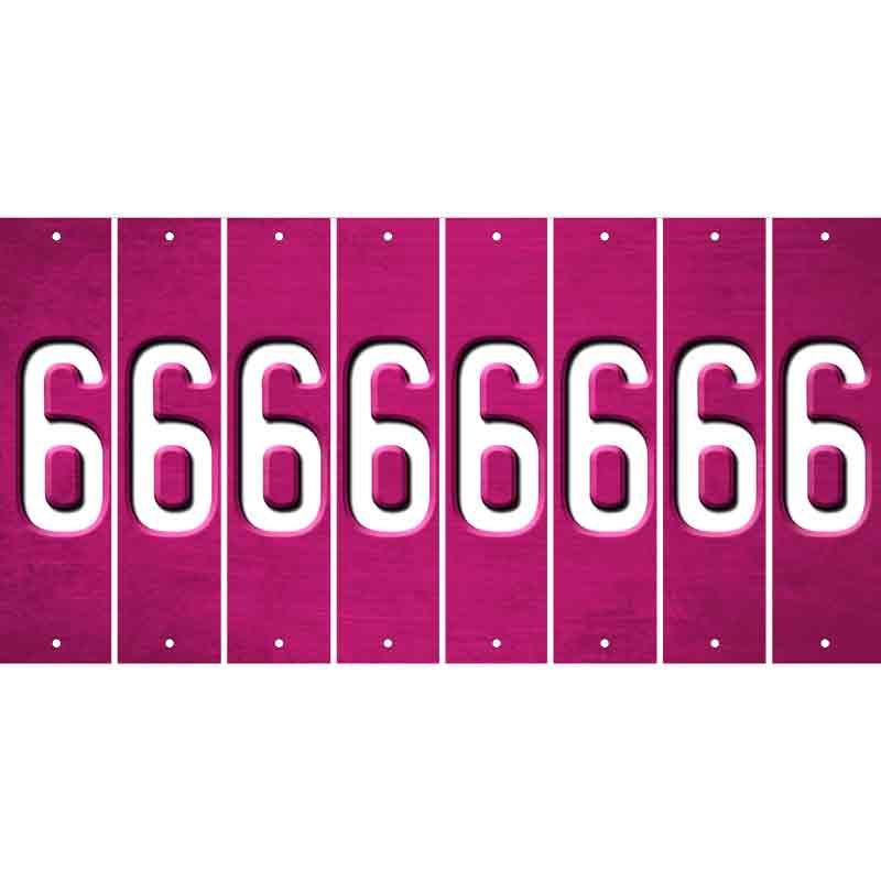 Pink Oil Rubbed Cut Fun Strips (Set of 8) 7