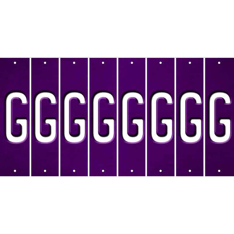 Purple Oil Rubbed Cut Fun Strips (Set of 8) H