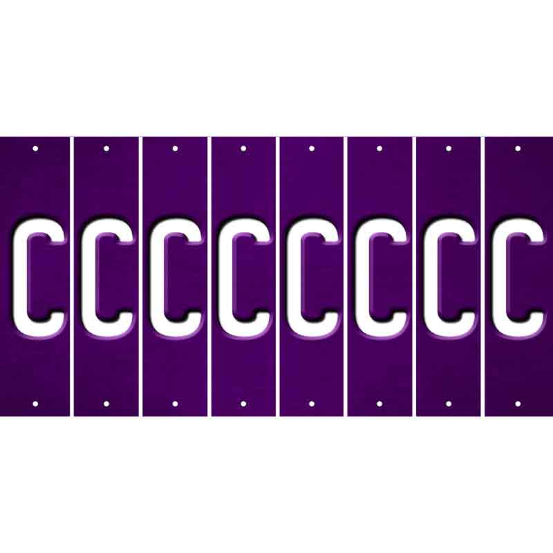 Purple Oil Rubbed Cut Fun Strips (Set of 8) D