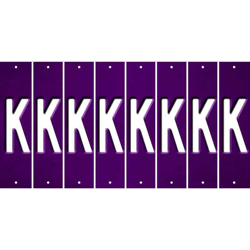 Purple Oil Rubbed Cut Fun Strips (Set of 8) L