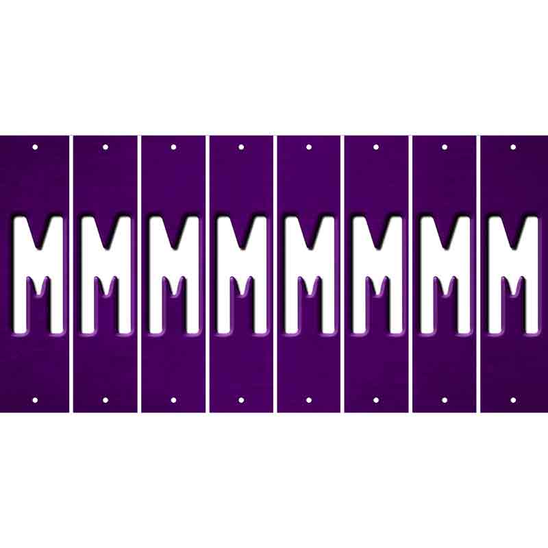 Purple Oil Rubbed Cut Fun Strips (Set of 8) N