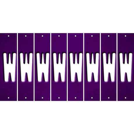 Purple Oil Rubbed Cut Fun Strips (Set of 8) X