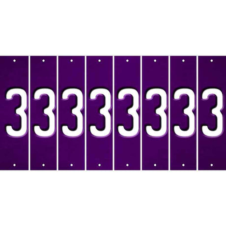 Purple Oil Rubbed Cut Fun Strips (Set of 8) 4