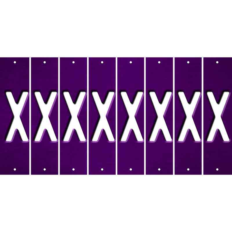 Purple Oil Rubbed Cut Fun Strips (Set of 8) Y