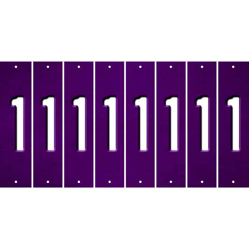 Purple Oil Rubbed Cut Fun Strips (Set of 8) 2