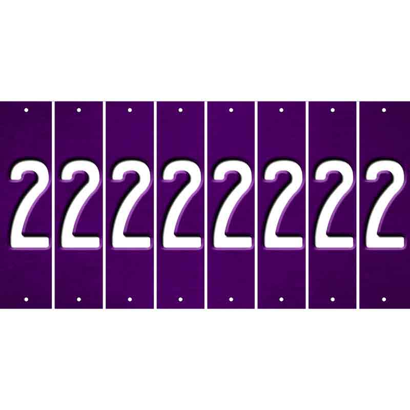 Purple Oil Rubbed Cut Fun Strips (Set of 8) 3