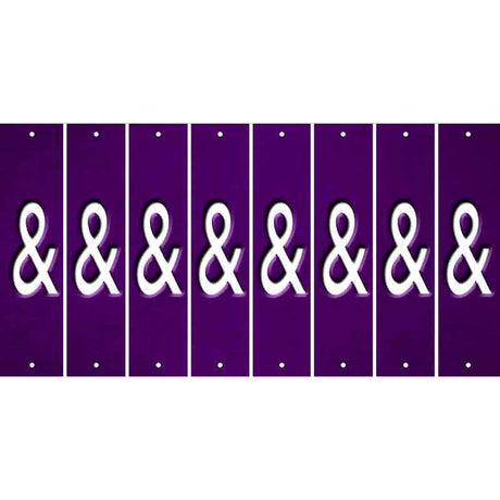 Purple Oil Rubbed Cut Fun Strips (Set of 8) HEART