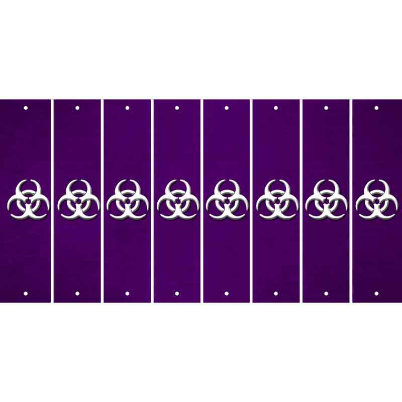 Purple Oil Rubbed Cut Fun Strips (Set of 8) BIO-HAZARD