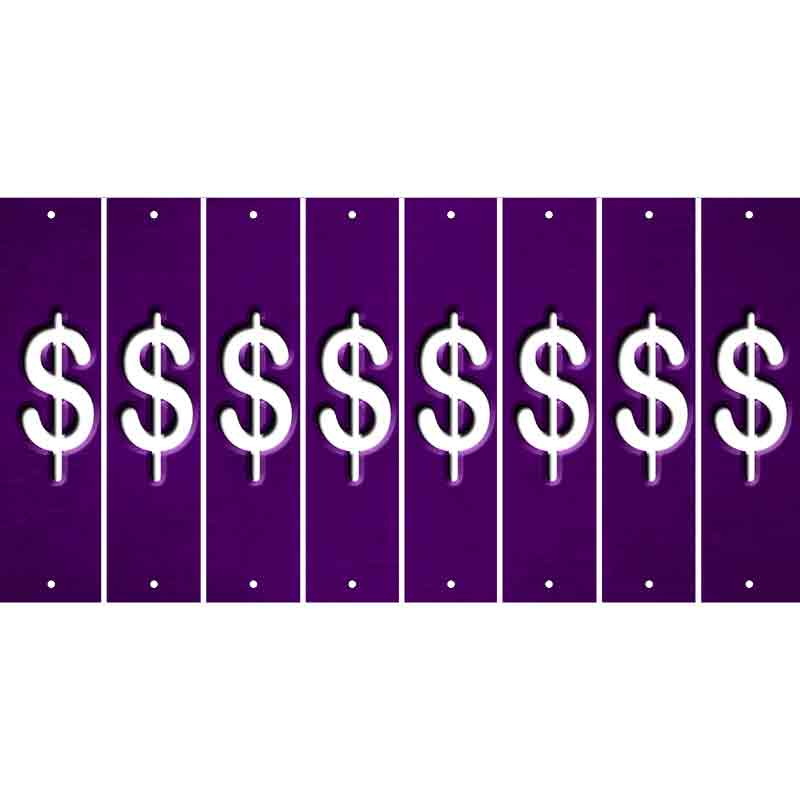 Purple Oil Rubbed Cut Fun Strips (Set of 8) #