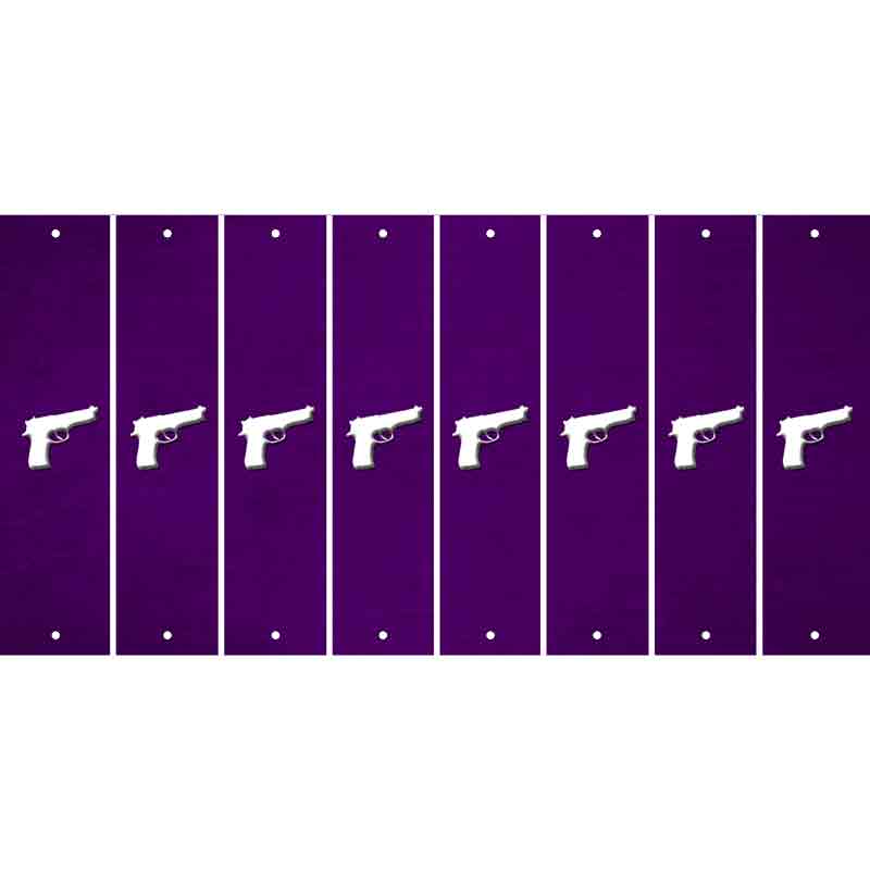 Purple Oil Rubbed Cut Fun Strips (Set of 8) HANDGUN