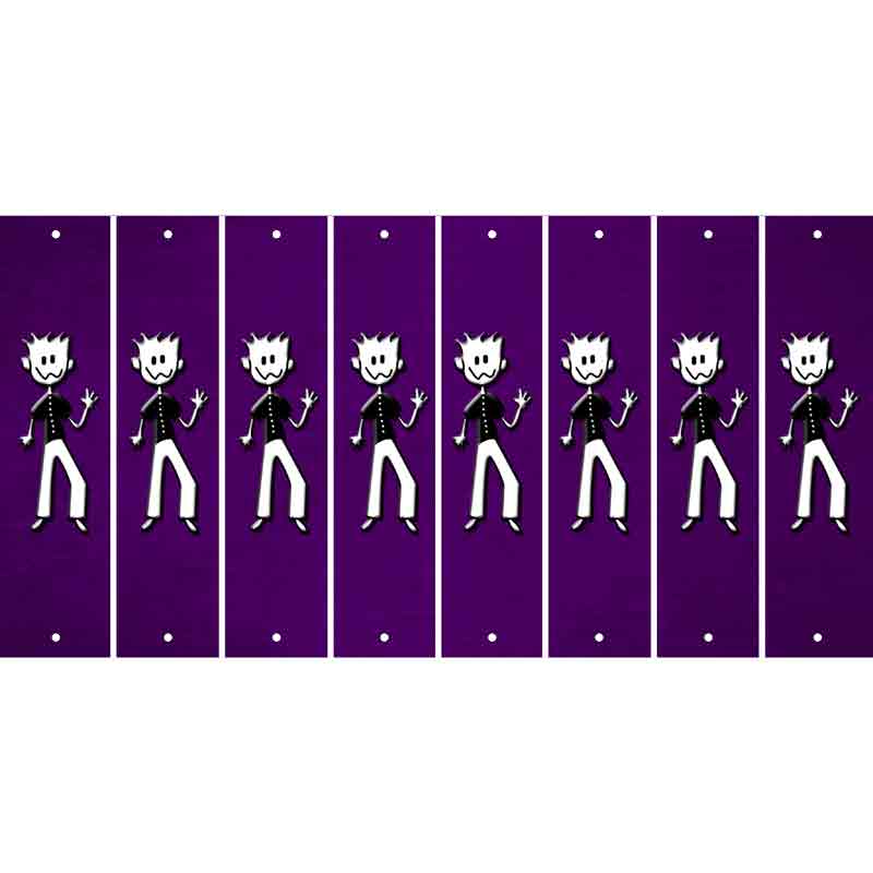 Purple Oil Rubbed Cut Fun Strips (Set of 8) DAD