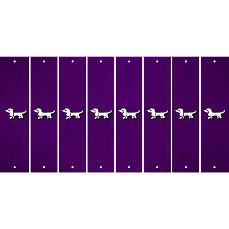 Purple Oil Rubbed Cut Fun Strips (Set of 8) DOG