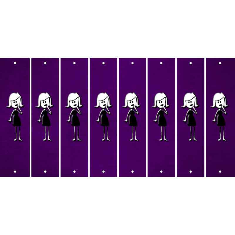 Purple Oil Rubbed Cut Fun Strips (Set of 8) MOM