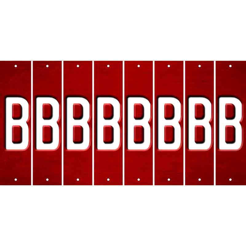 Red Oil Rubbed Cut Fun Strips (Set of 8) C