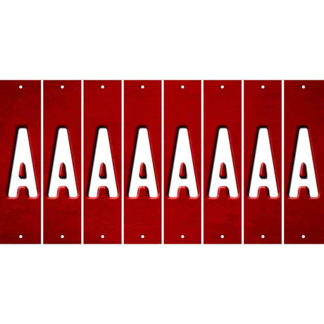 Red Oil Rubbed Cut Fun Strips (Set of 8) B