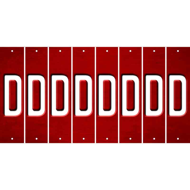 Red Oil Rubbed Cut Fun Strips (Set of 8) E