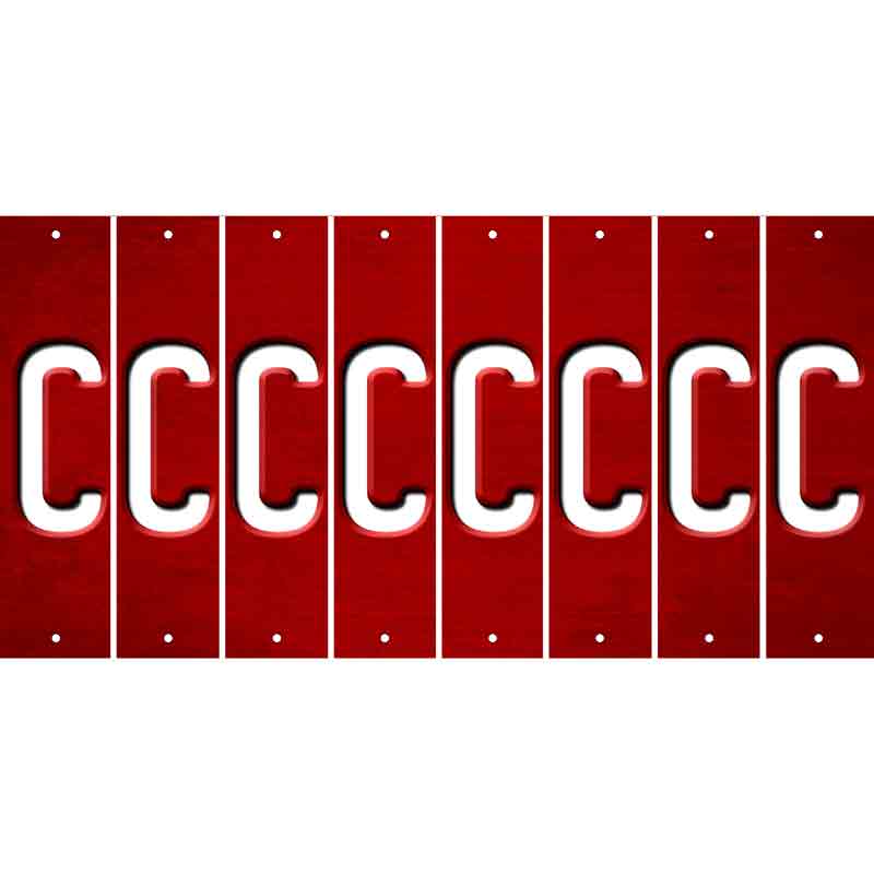 Red Oil Rubbed Cut Fun Strips (Set of 8) D