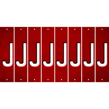 Red Oil Rubbed Cut Fun Strips (Set of 8) K