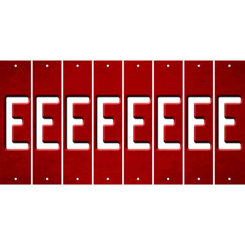 Red Oil Rubbed Cut Fun Strips (Set of 8) F