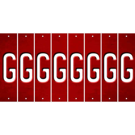 Red Oil Rubbed Cut Fun Strips (Set of 8) H