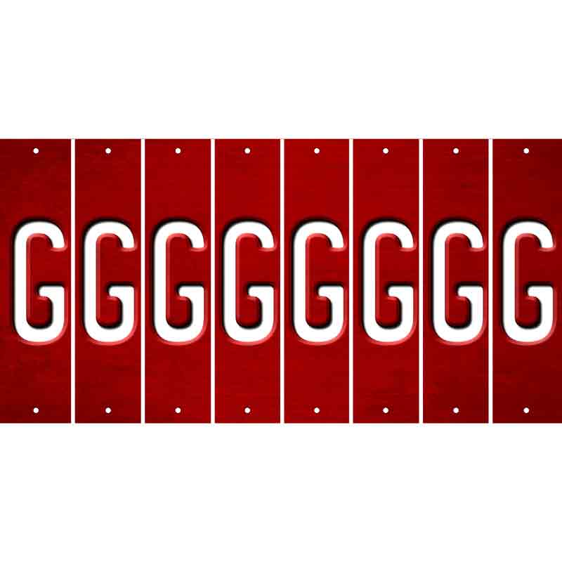 Red Oil Rubbed Cut Fun Strips (Set of 8) H