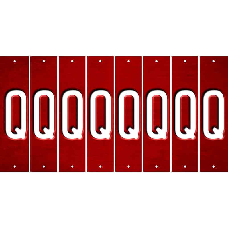 Red Oil Rubbed Cut Fun Strips (Set of 8) R