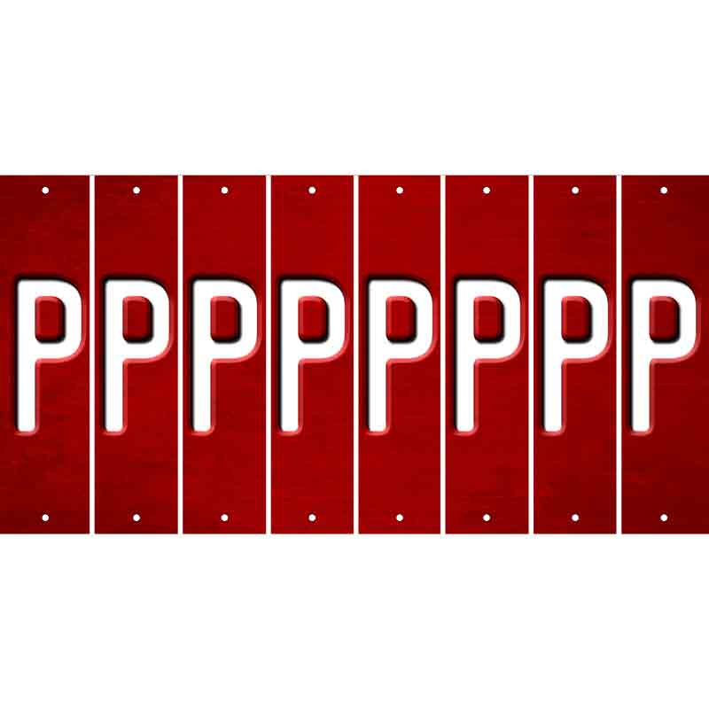 Red Oil Rubbed Cut Fun Strips (Set of 8) Q