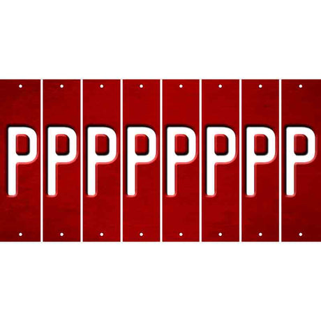 Red Oil Rubbed Cut Fun Strips (Set of 8) Q