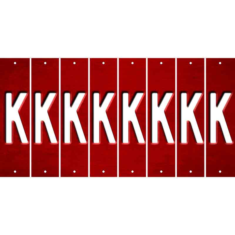 Red Oil Rubbed Cut Fun Strips (Set of 8) L