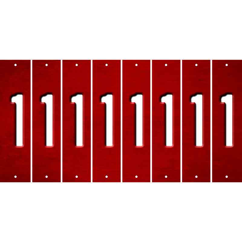 Red Oil Rubbed Cut Fun Strips (Set of 8) 2