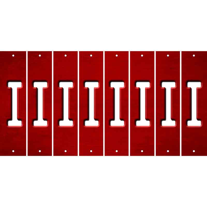 Red Oil Rubbed Cut Fun Strips (Set of 8) J