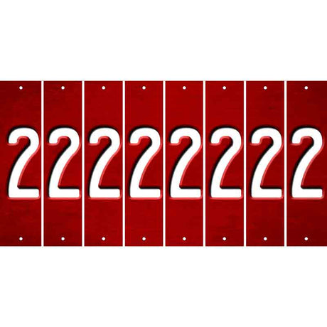 Red Oil Rubbed Cut Fun Strips (Set of 8) 3