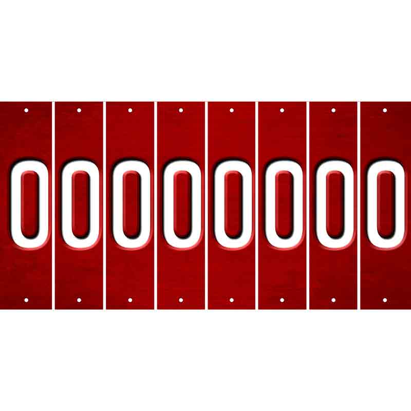 Red Oil Rubbed Cut Fun Strips (Set of 8) 1