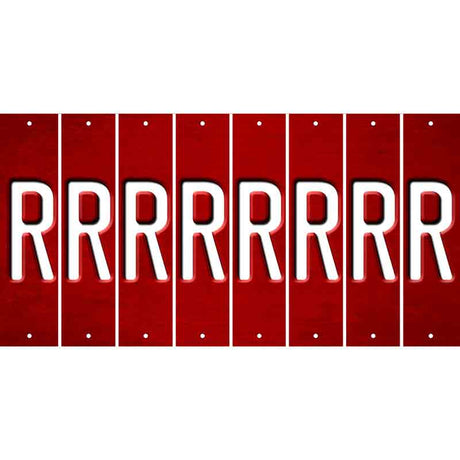 Red Oil Rubbed Cut Fun Strips (Set of 8) S