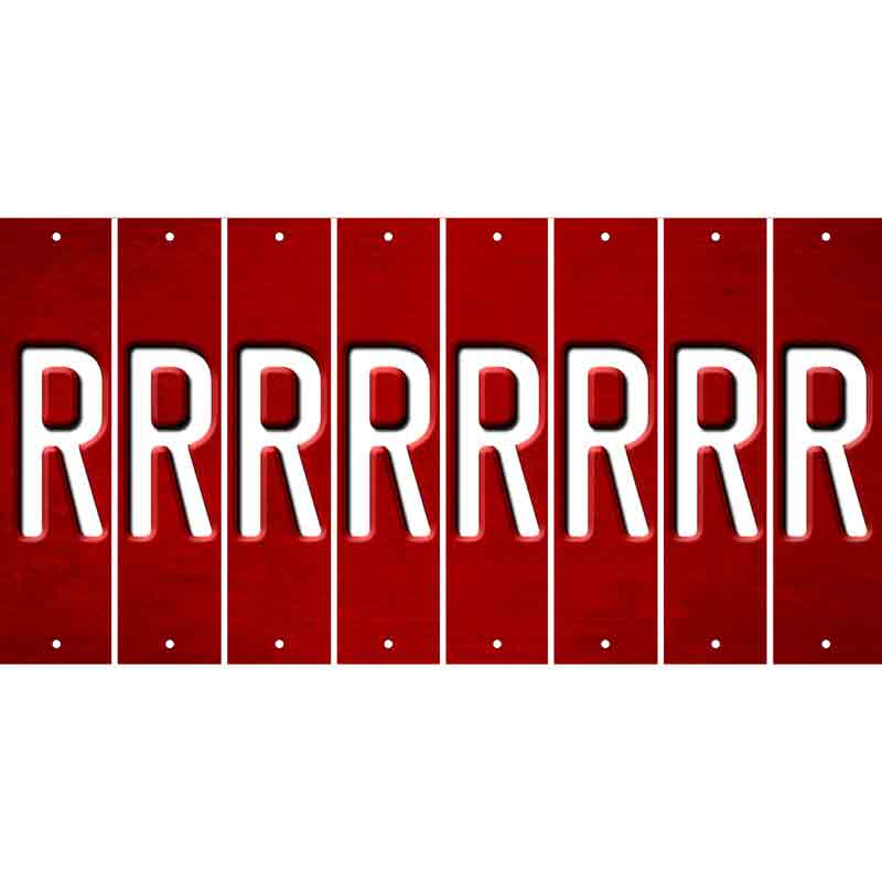 Red Oil Rubbed Cut Fun Strips (Set of 8) S