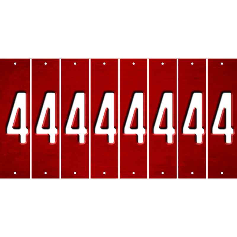 Red Oil Rubbed Cut Fun Strips (Set of 8) 5