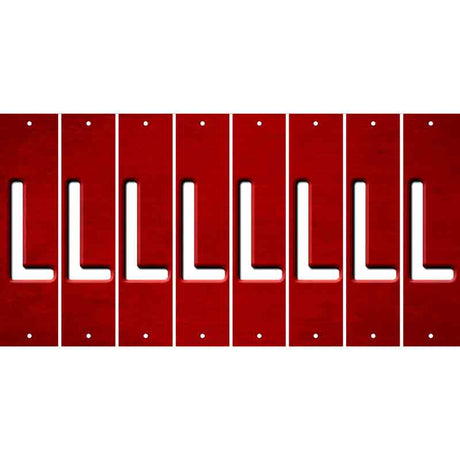 Red Oil Rubbed Cut Fun Strips (Set of 8) M