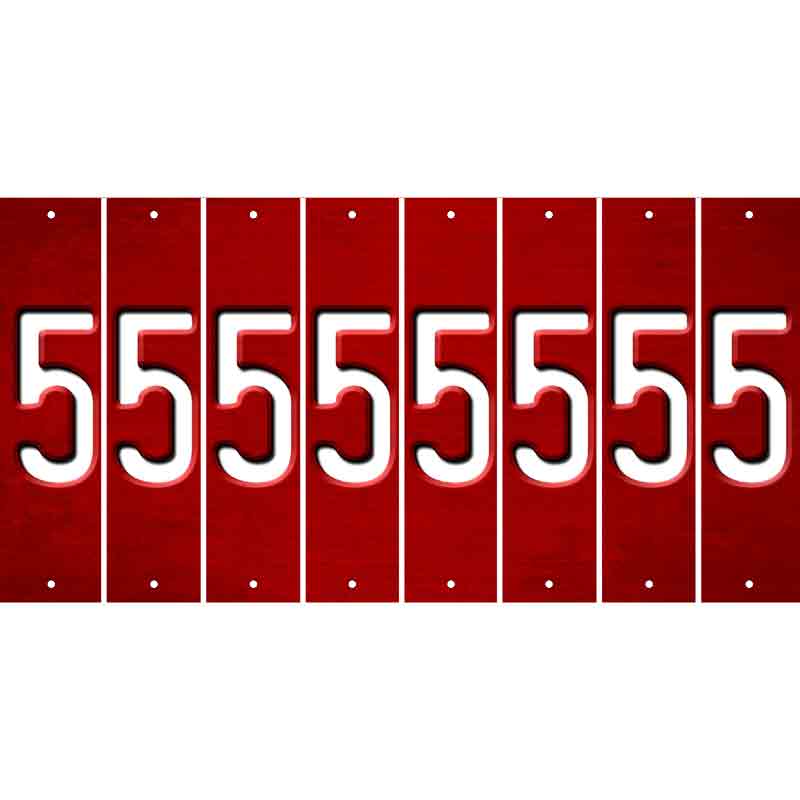 Red Oil Rubbed Cut Fun Strips (Set of 8) 6