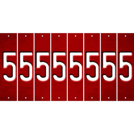 Red Oil Rubbed Cut Fun Strips (Set of 8) 6