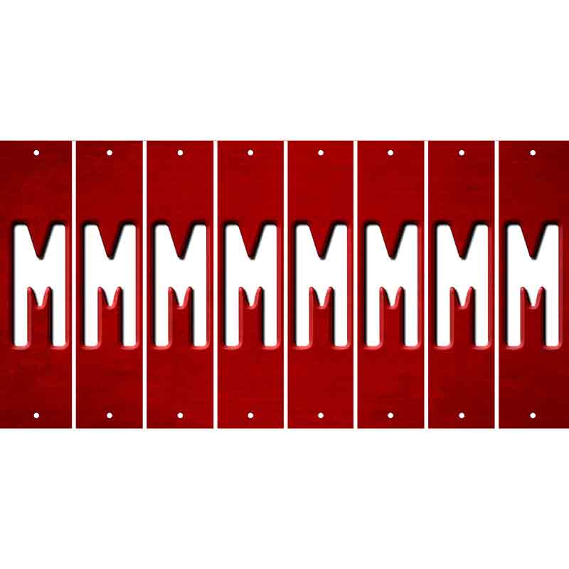 Red Oil Rubbed Cut Fun Strips (Set of 8) N