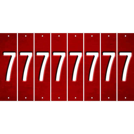 Red Oil Rubbed Cut Fun Strips (Set of 8) 8