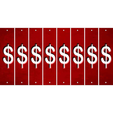 Red Oil Rubbed Cut Fun Strips (Set of 8) #