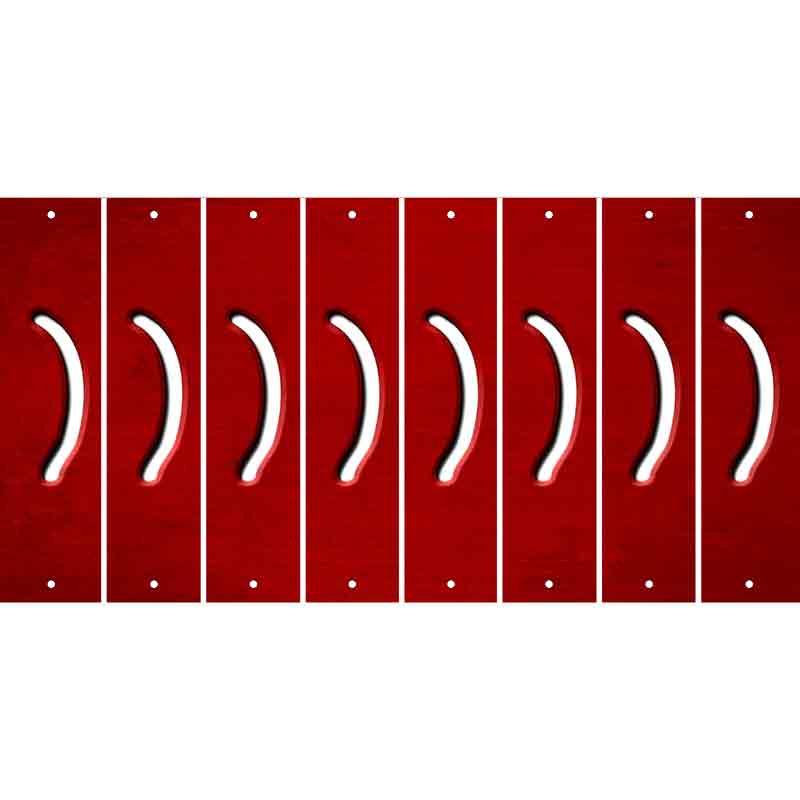 Red Oil Rubbed Cut Fun Strips (Set of 8) 2ND AMENDMENT