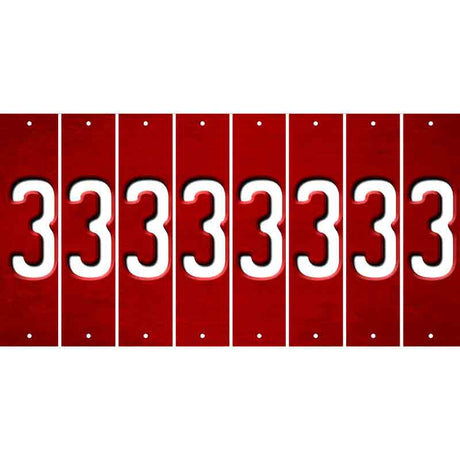 Red Oil Rubbed Cut Fun Strips (Set of 8) 4